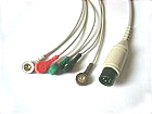 AMP 6pin Connector 5 Lead ECG Cable And Leadwire